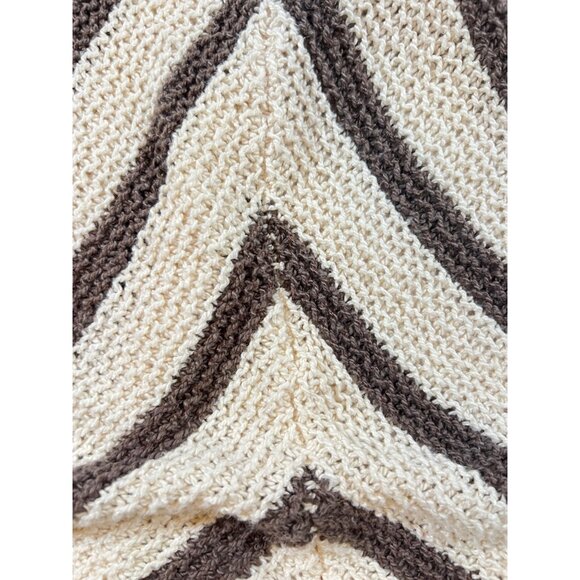 Free People Knit Cardigan SZ S Oversized Chevron Pattern Lightweight Womens Boho - Picture 5 of 12